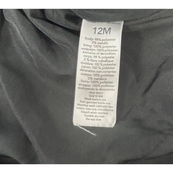 Short Sleeve Baby's Dress in Black, Grey, White, & Gold - Size‎ 12 Months - Picture 4 of 6